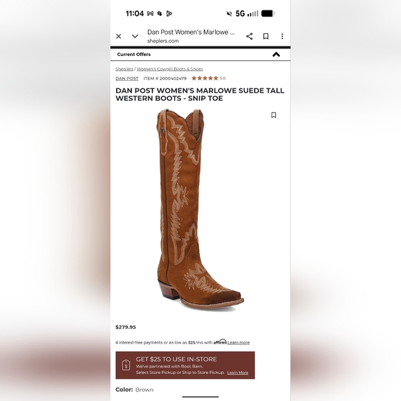 Dan Post Shoes - Dan Post Women's Marlow Snip Toe Boots NWT